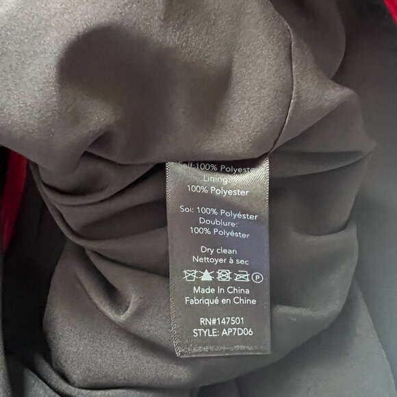 NWT Mika Mindel Cherry Red Lace Bell Sleeve Zip Back Cindy Dress XS Reg. $169 - Picture 10 of 12